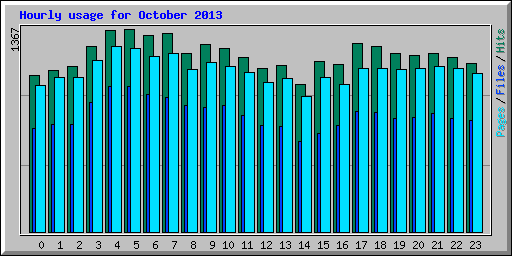 Hourly usage for October 2013