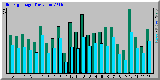 Hourly usage for June 2019