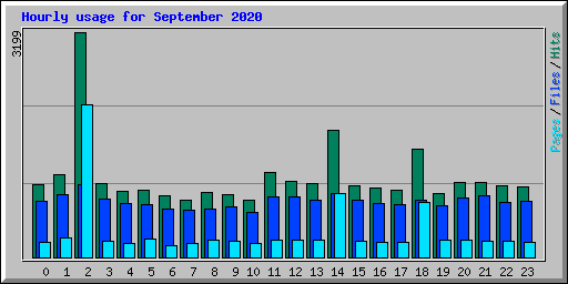 Hourly usage for September 2020